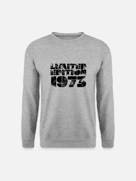 1973 Geburtsjahr Retro - Unisex Pullover - Weißgrau meliert