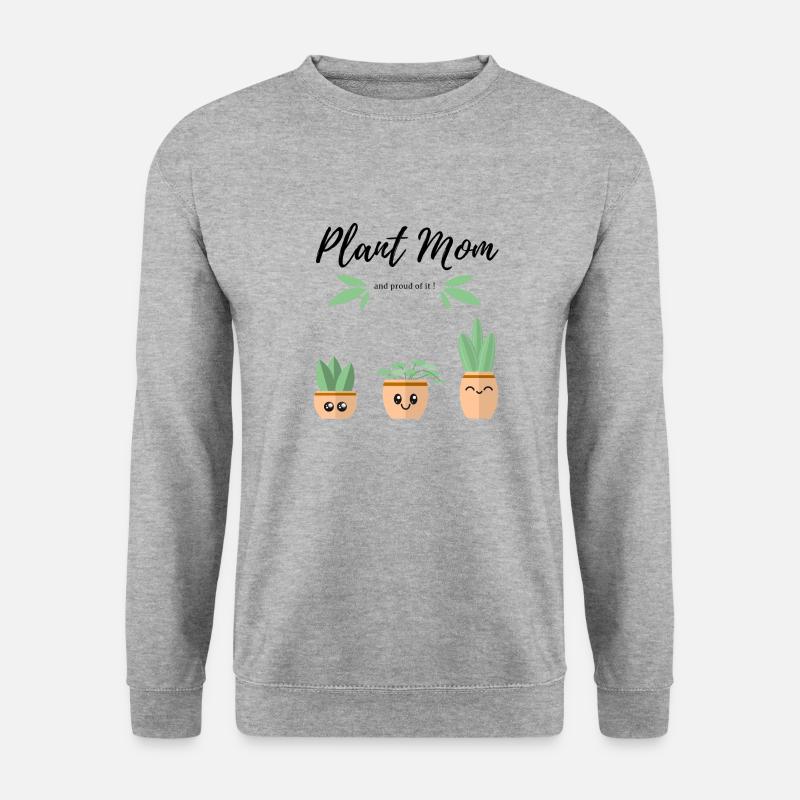 Pflanzenmutter - Unisex Pullover - Weißgrau meliert