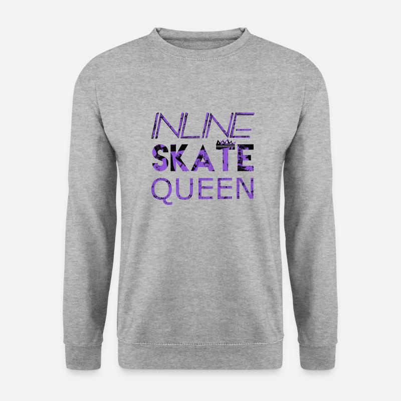 Inline Skate Queen - Unisex Pullover - Weißgrau meliert