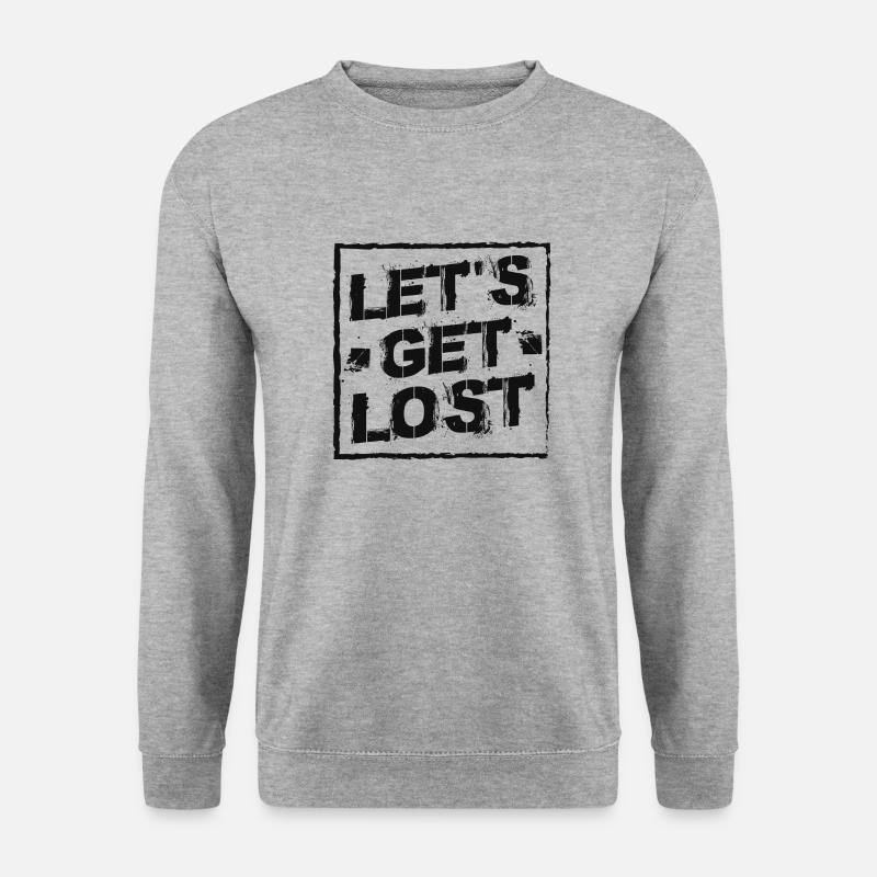 Let´s get Lost - Unisex Pullover - Weißgrau meliert