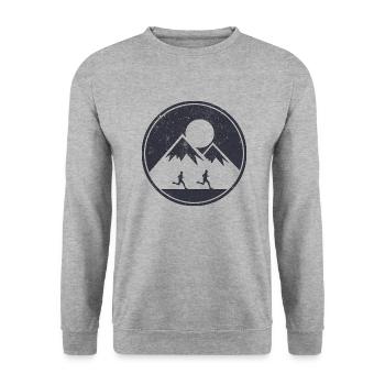 Trail Runner Running Jogging Jogger I Gift - Sweat-shirt Unisexe - gris chiné - Devant - Alina (178cm) & Michal (187cm)