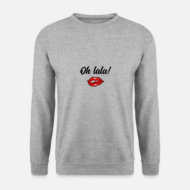 Oh lala! - Unisex Pullover - Weißgrau meliert