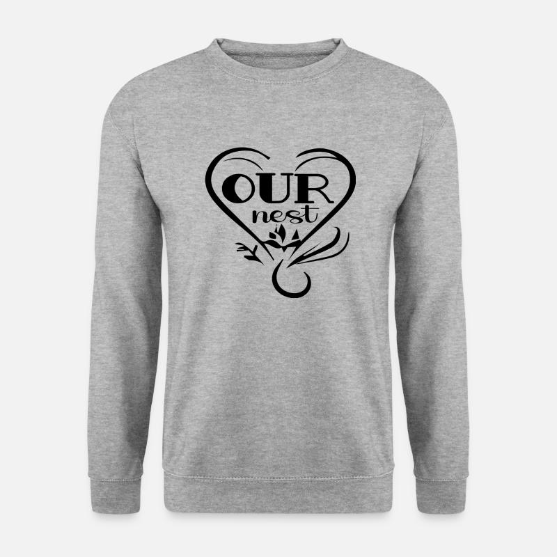 Our Nest - Unisex Pullover - Weißgrau meliert