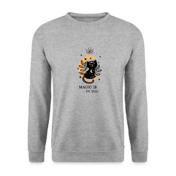 Mystical Magic 03 - In You - pos - wt - Unisex Sweatshirt - salt & pepper - Front - Alina (178cm) & Michal (187cm)