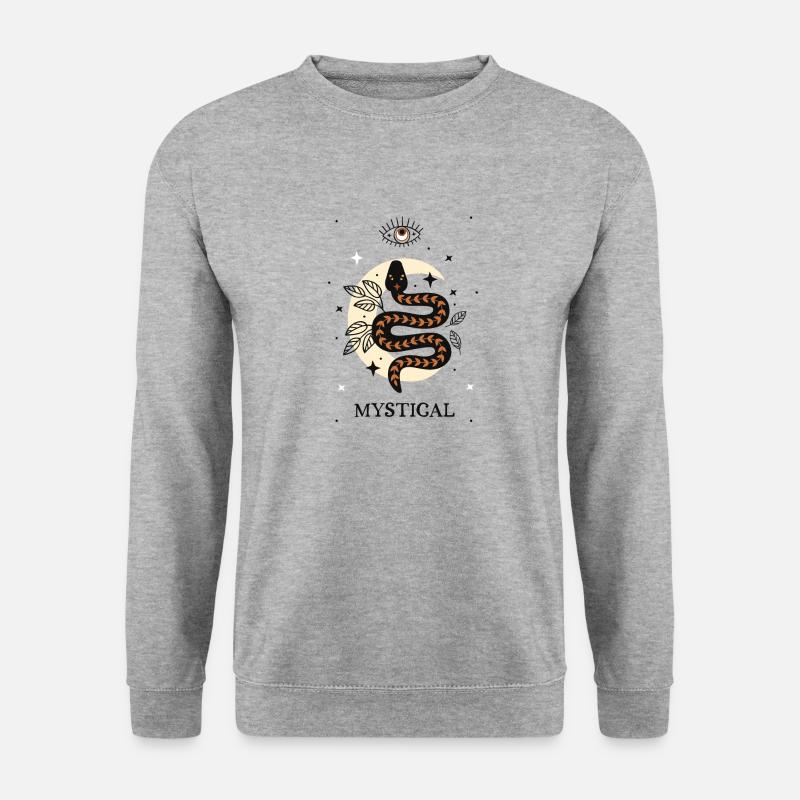 Mystical Magic 04 - Snake - pos - wt - Unisex Sweatshirt - salt & pepper
