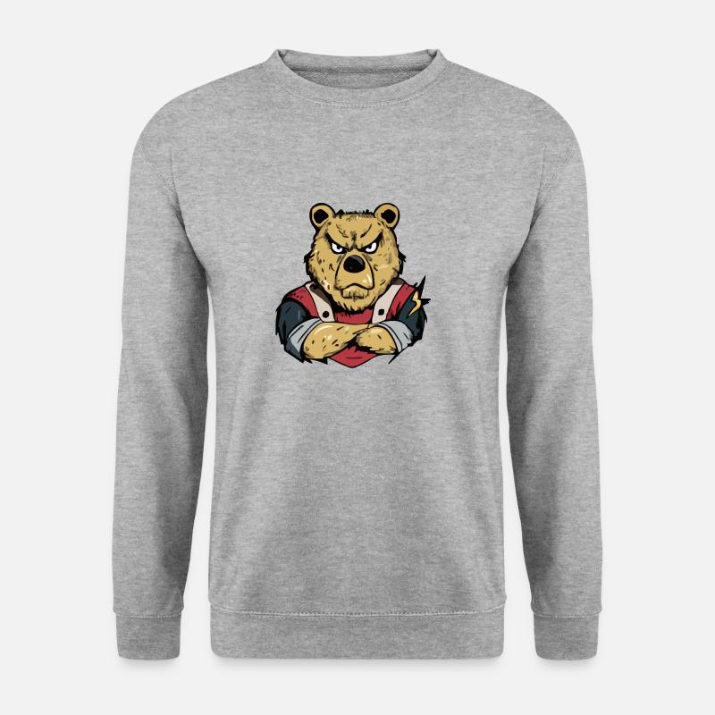 Krik the grumpy bear - Unisex Sweatshirt - salt & pepper