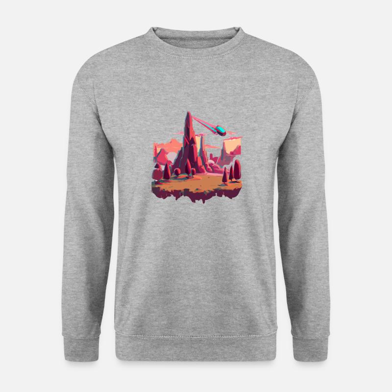 Naturlandschaft - Unisex Pullover - Weißgrau meliert