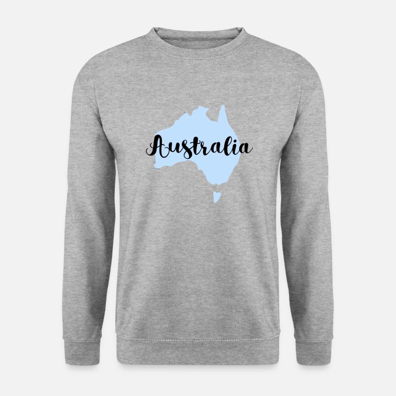 Australien - Unisex Pullover - Weißgrau meliert