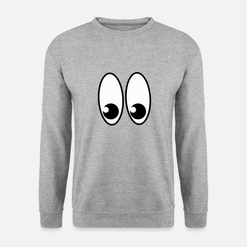 Augen - Unisex Pullover - Weißgrau meliert