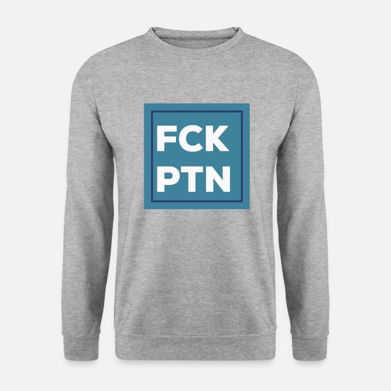 FCKPTN LBBT - Unisex Pullover - Weißgrau meliert
