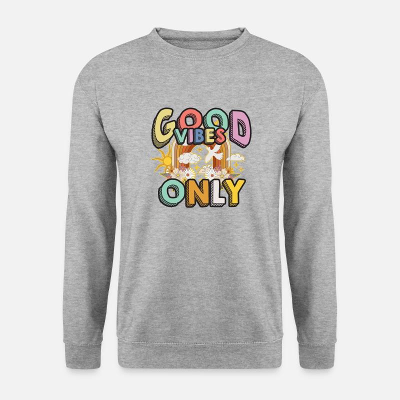 Hippie - Unisex Pullover - Weißgrau meliert