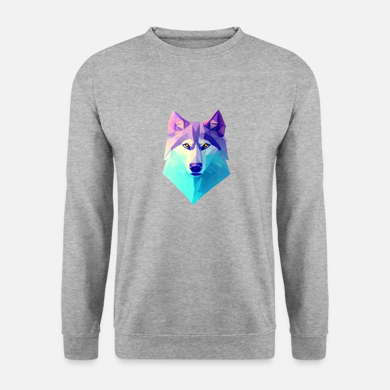 Husky Dog Polygon - Unisex Sweatshirt - salt & pepper