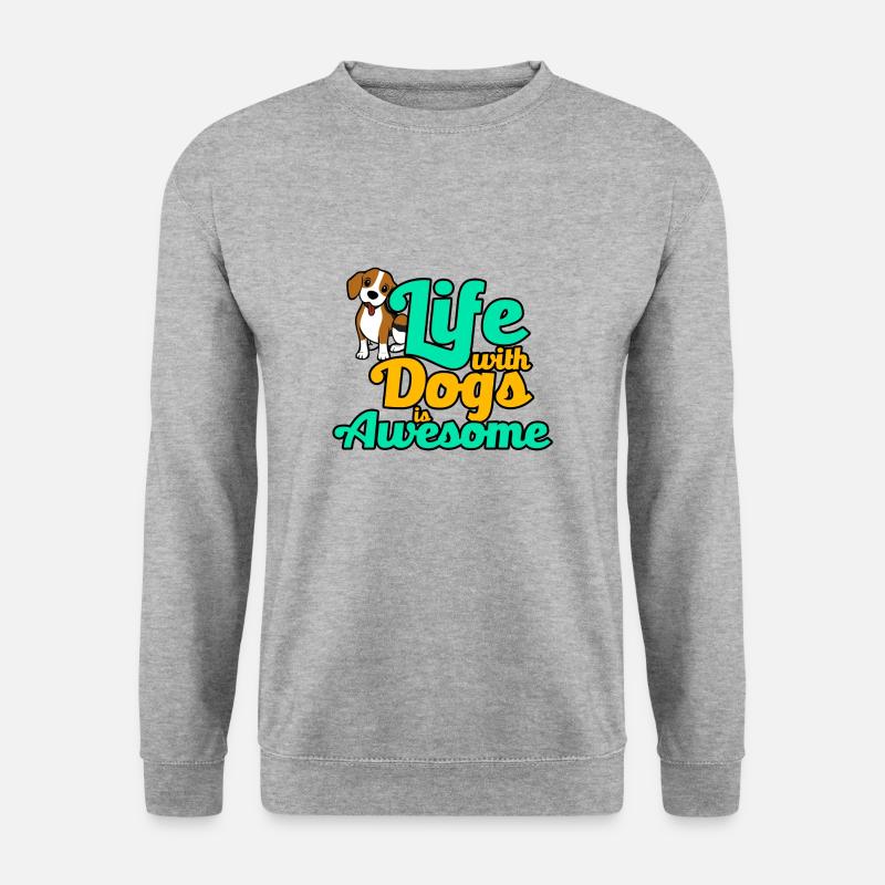 Animals - Unisex Pullover - Weißgrau meliert