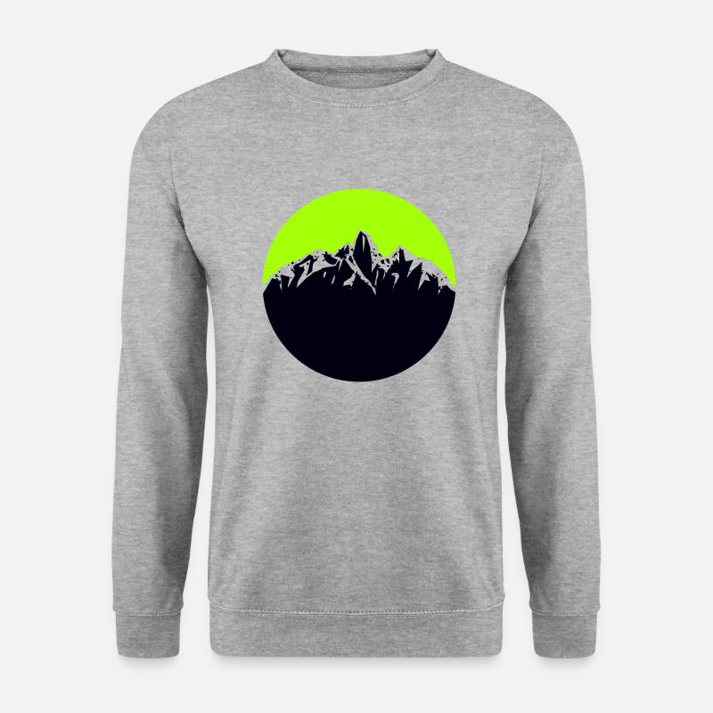gebirge - Unisex Pullover - Weißgrau meliert
