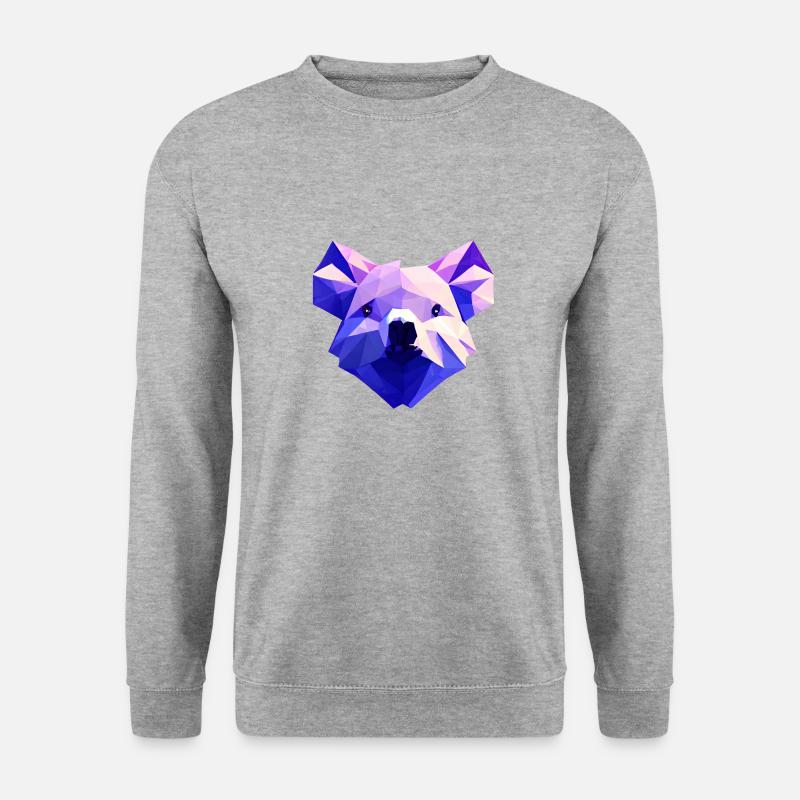 Koala Bear Polygon Design - Unisex Sweatshirt - salt & pepper