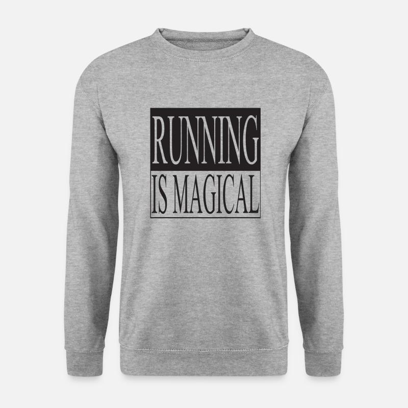 Running is Magical - Unisex Pullover - Weißgrau meliert