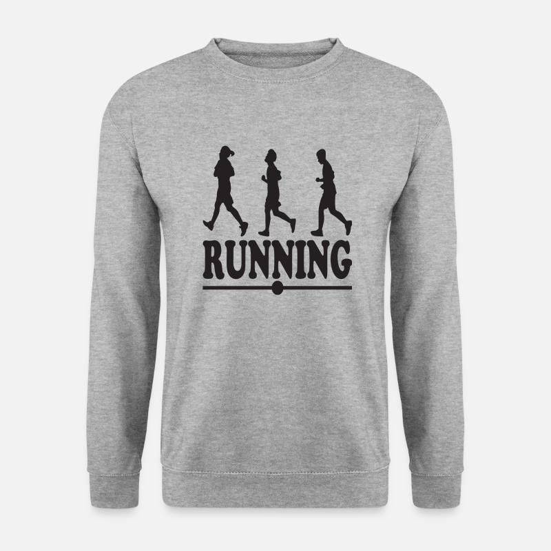 Running - Unisex Pullover - Weißgrau meliert