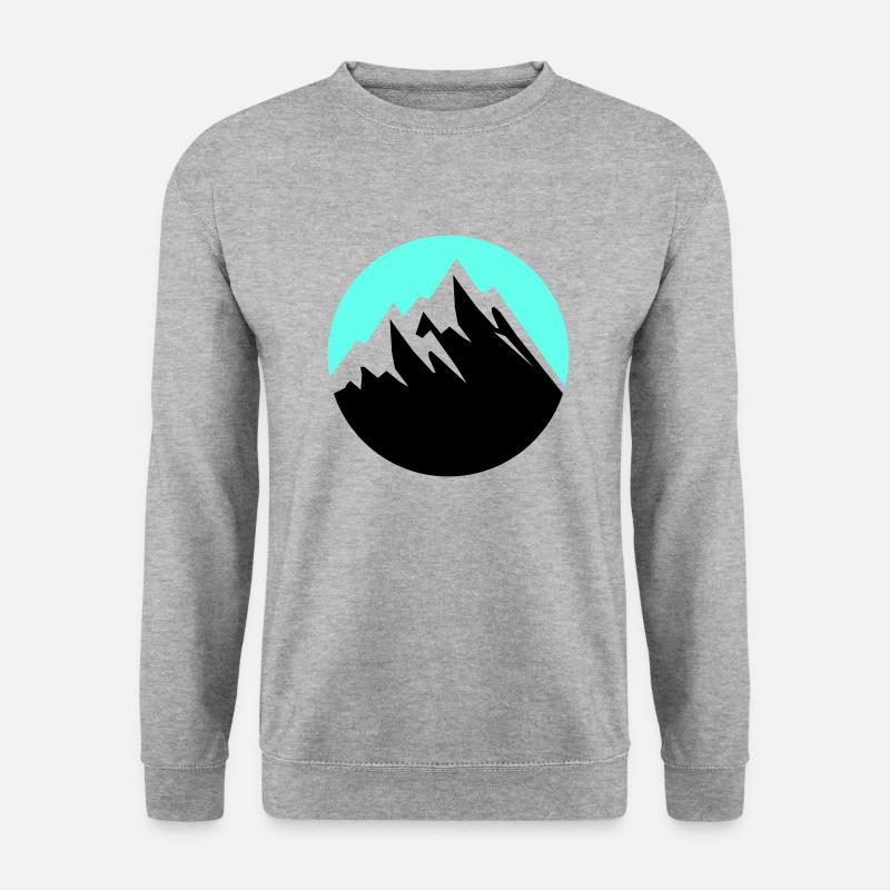 mountains - Unisex Pullover - Weißgrau meliert