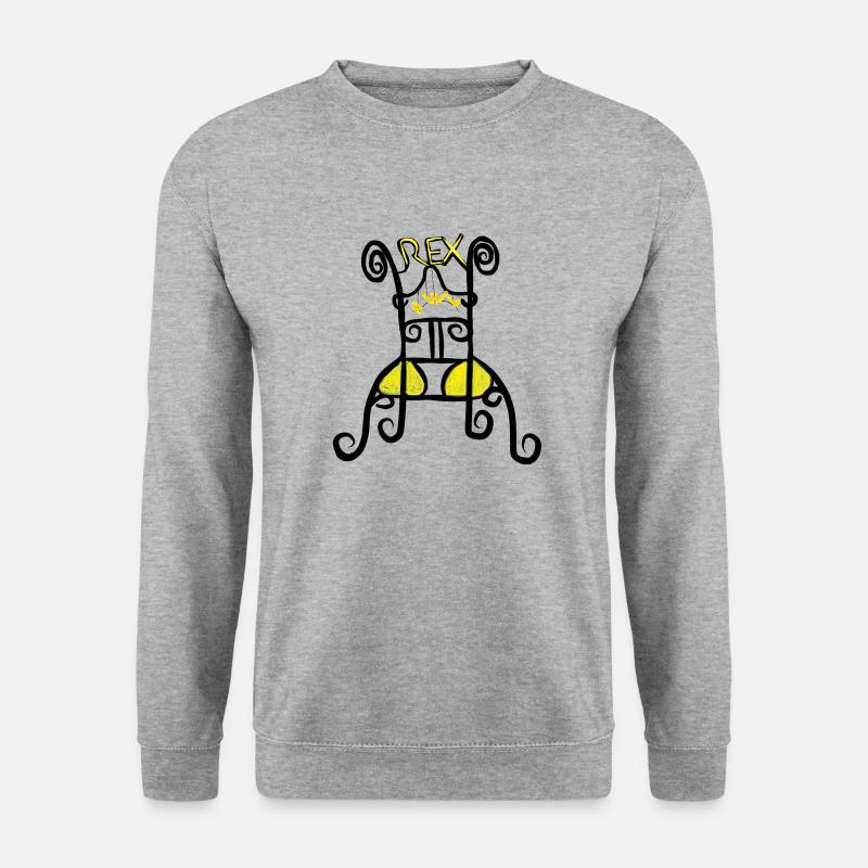 Rex Nihil / König des Nichts - Unisex Pullover - Weißgrau meliert