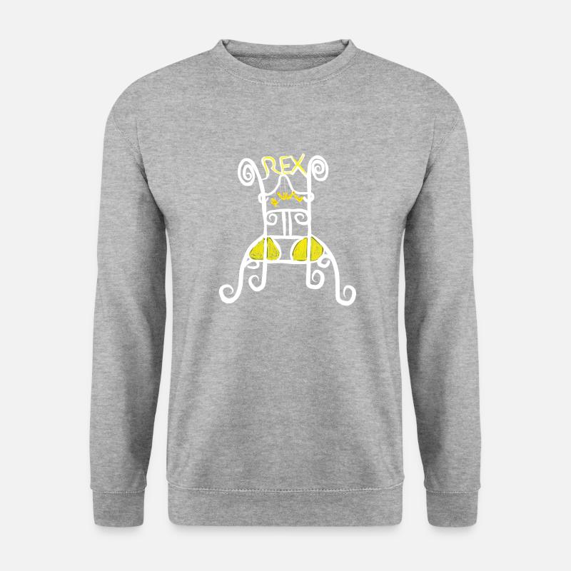 König des Nichts / Rex Nihil - Unisex Pullover - Weißgrau meliert