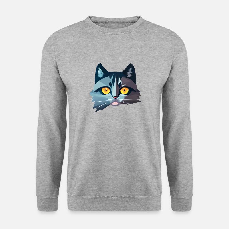 Dark Kitty - Unisex Pullover - Weißgrau meliert
