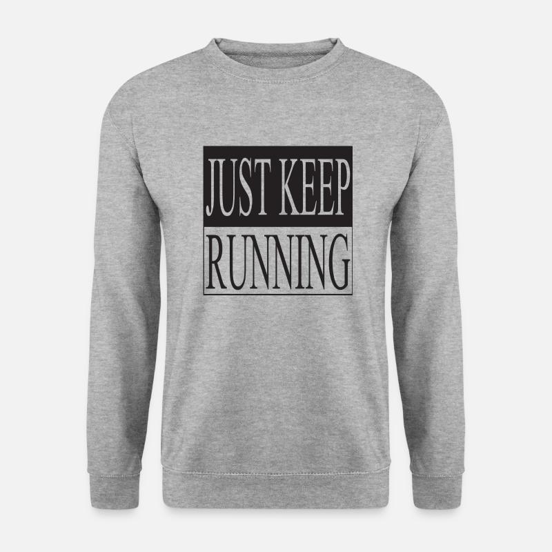 Just Keep Running - Unisex Pullover - Weißgrau meliert