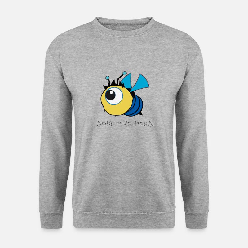 Rettet die Bienen - Unisex Pullover - Weißgrau meliert