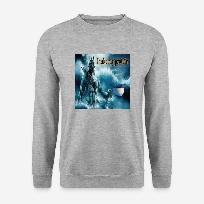 Der Riese des Ozeans - Unisex Pullover - Weißgrau meliert