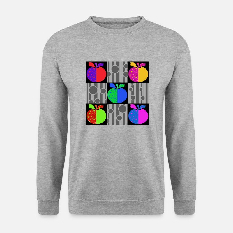 Äpfel - Unisex Pullover - Weißgrau meliert
