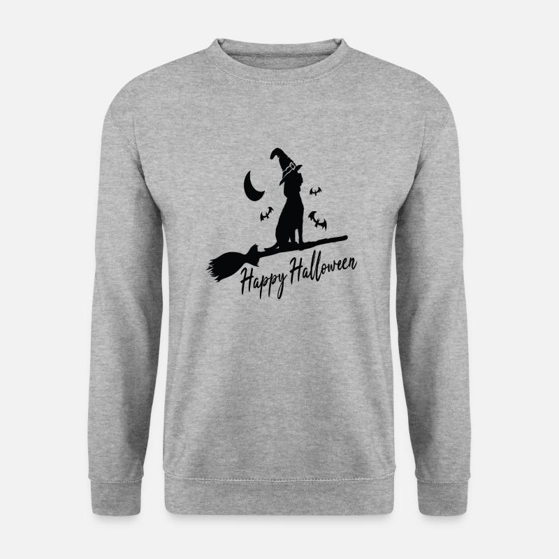 Happy Halloween - Unisex Pullover - Weißgrau meliert