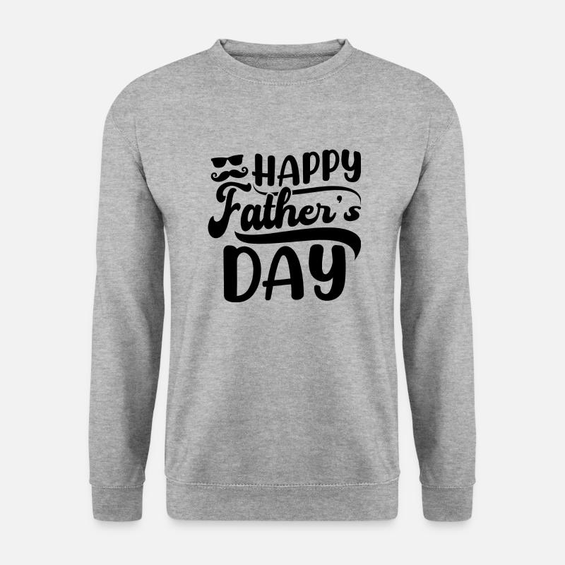 Happy Father´s Day - Unisex Pullover - Weißgrau meliert