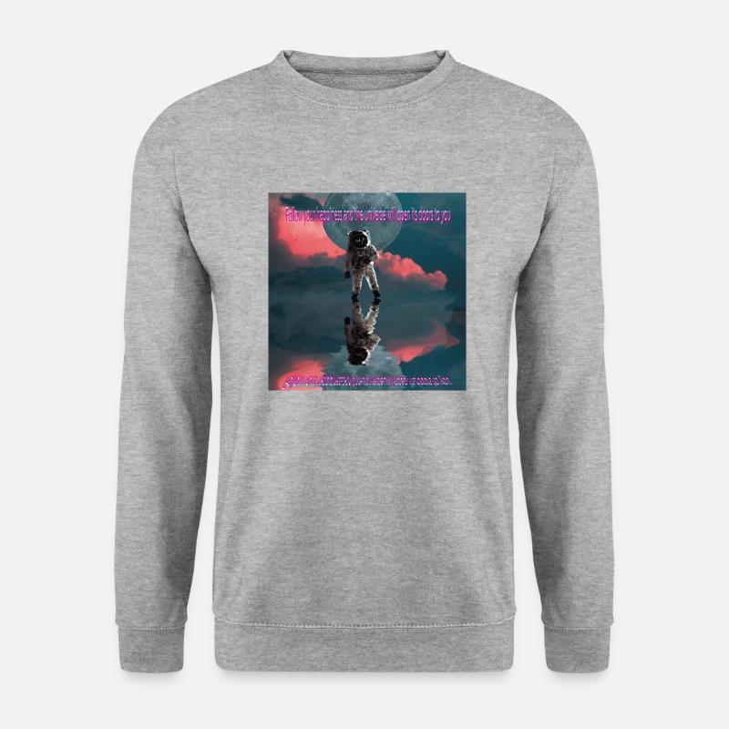 Das Glück des Universums - Unisex Pullover - Weißgrau meliert