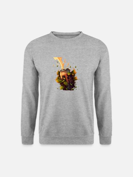 Hopfen Explosion Bierdose Craft Bier - Unisex Pullover - Weißgrau meliert