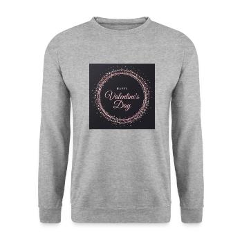 Liebe - Unisex Pullover - Weißgrau meliert - Vorne - Alina (178cm) & Michal (187cm)