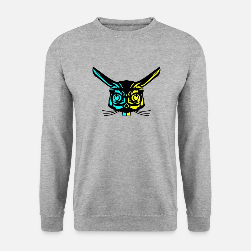 Rabbit - Unisex Pullover - Weißgrau meliert