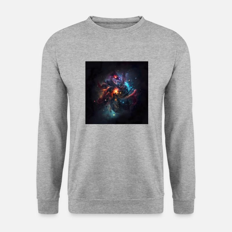 Kosmisches Universum n°12 - Unisex Pullover - Weißgrau meliert