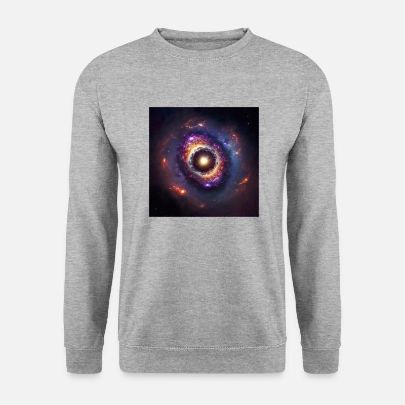 Kosmisches Universum n°7 - Unisex Pullover - Weißgrau meliert