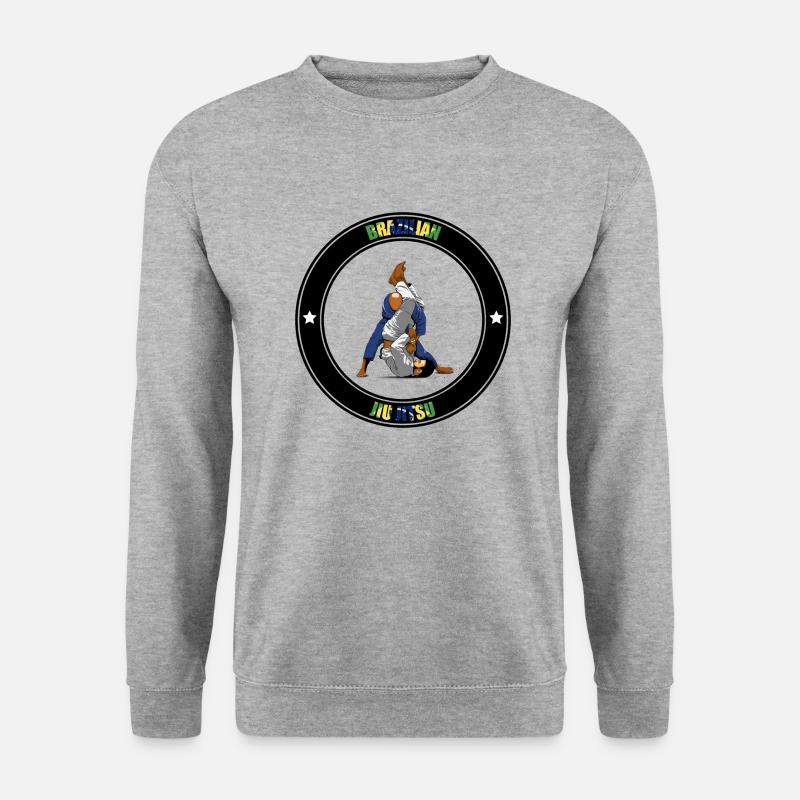 BraazilianJiuJitsu - Unisex Pullover - Weißgrau meliert