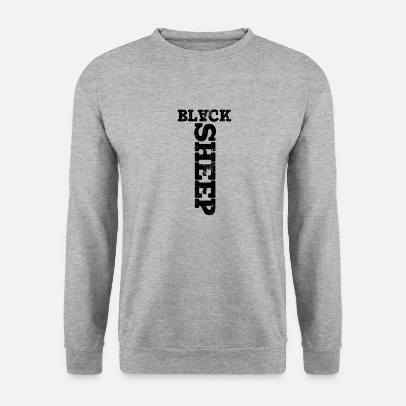 Black Sheep Retro - Unisex Pullover - Weißgrau meliert