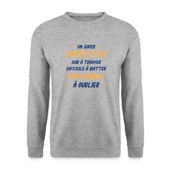 Un super directeur dur a trouver - Sweat-shirt Unisexe - gris chiné - Devant - Alina (178cm) & Michal (187cm)