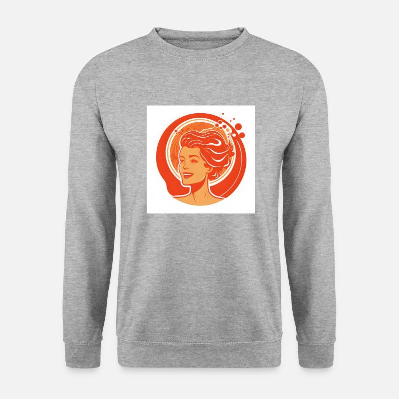 Frau Logo - Unisex Pullover - Weißgrau meliert