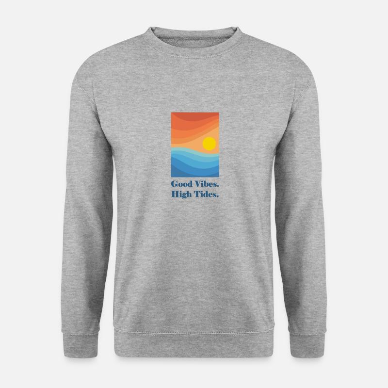 Good Vibes High Tides - Unisex Pullover - Weißgrau meliert
