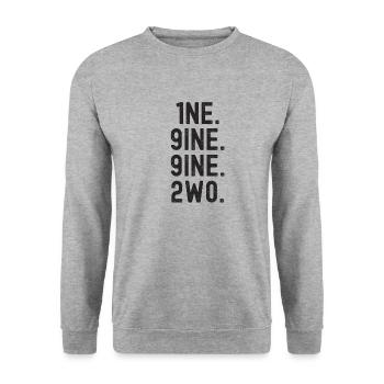 Millésime 1992 - Sweat-shirt Unisexe - gris chiné - Devant - Alina (178cm) & Michal (187cm)