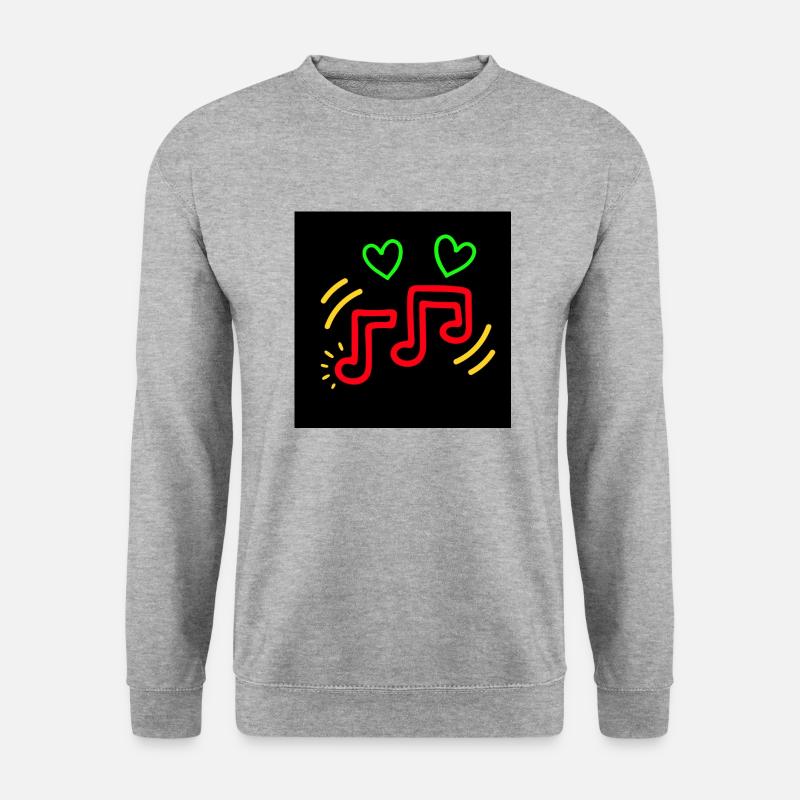 Music - Unisex Pullover - Weißgrau meliert