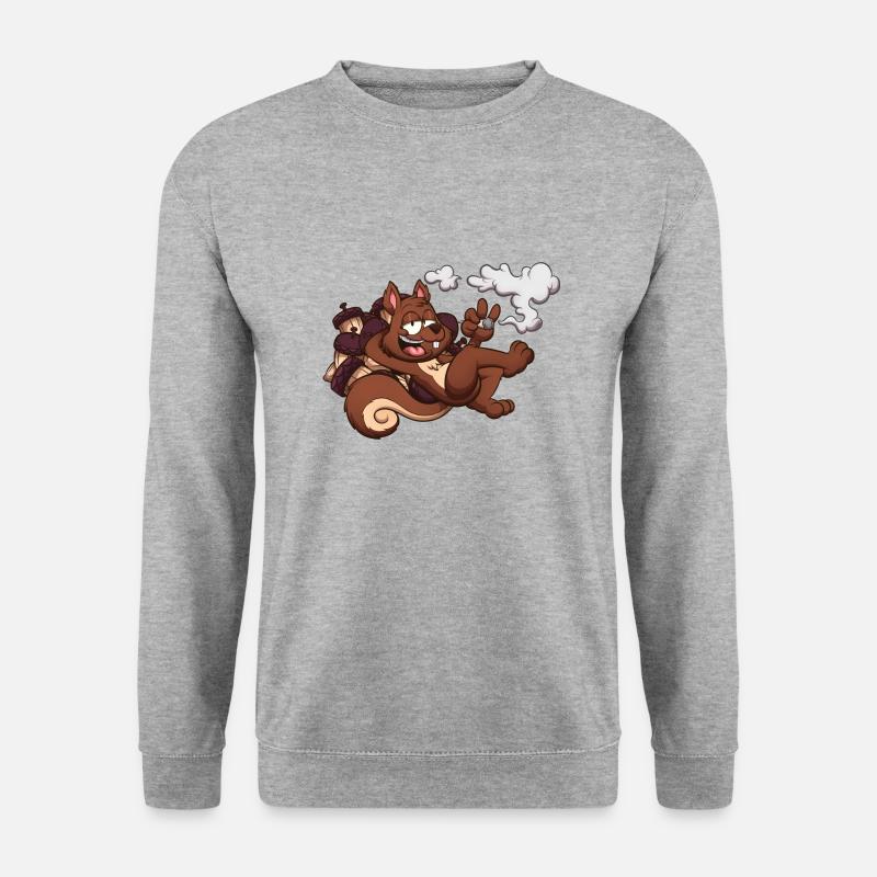 Squirrel Smoking A Joint - Unisex Sweatshirt - salt & pepper