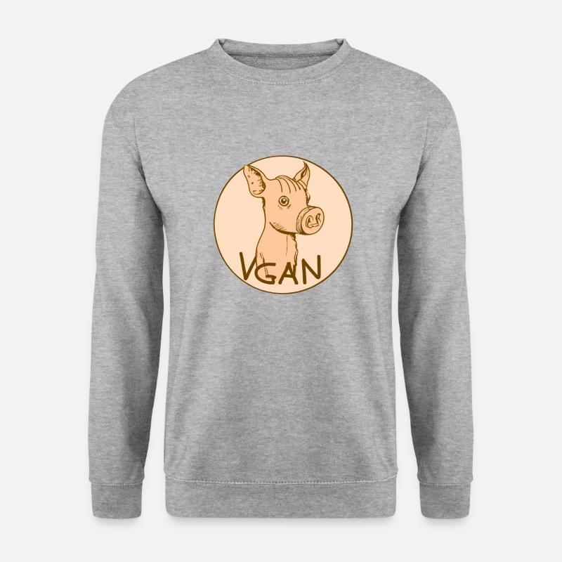 VGAN - Unisex Pullover - Weißgrau meliert