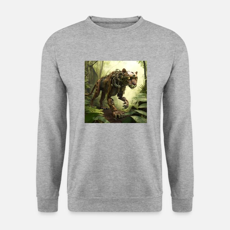 Panter - Unisex Pullover - Weißgrau meliert