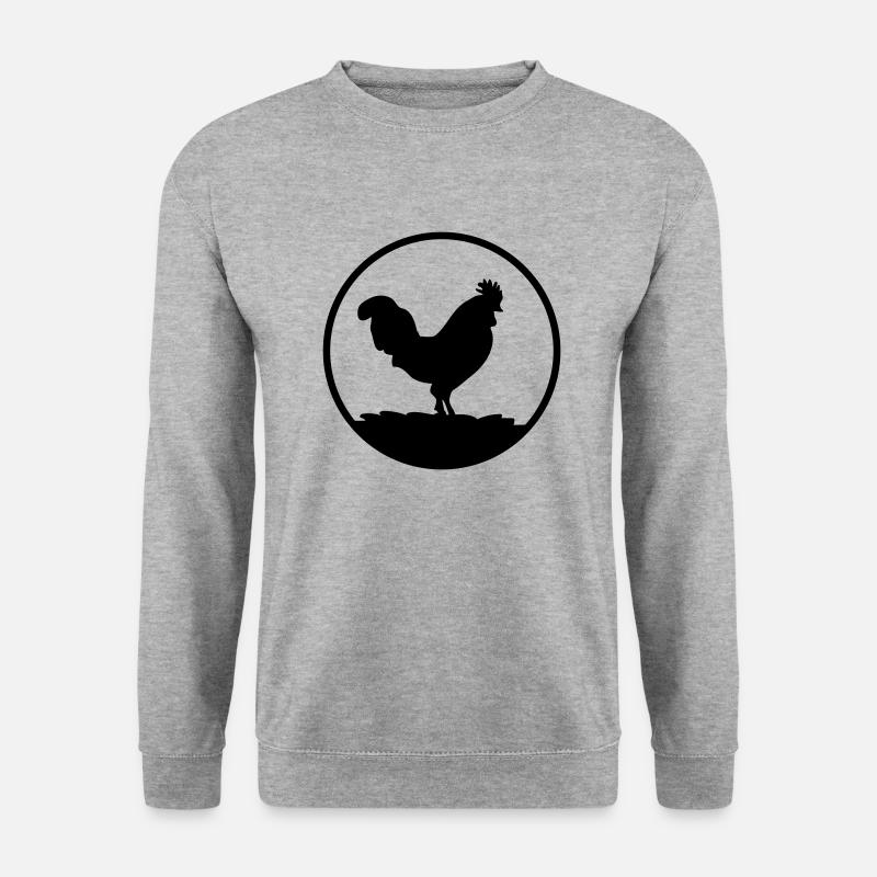hahn - Unisex Pullover - Weißgrau meliert