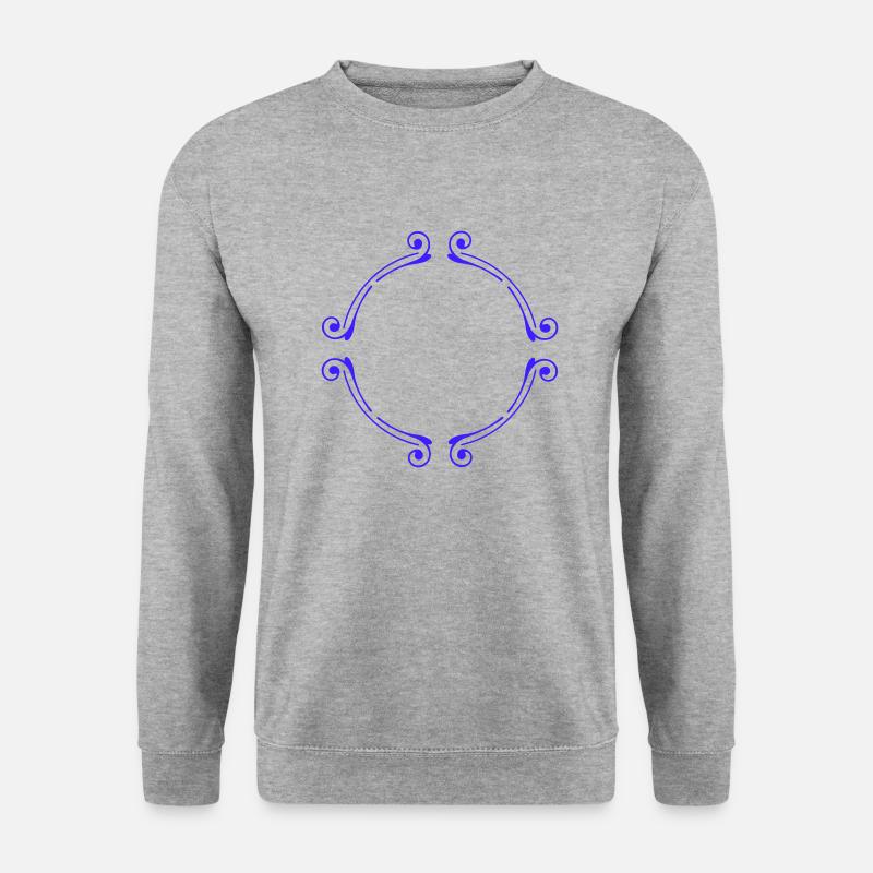 nice round Frame | Vectorgraphic - Unisex Pullover - Weißgrau meliert
