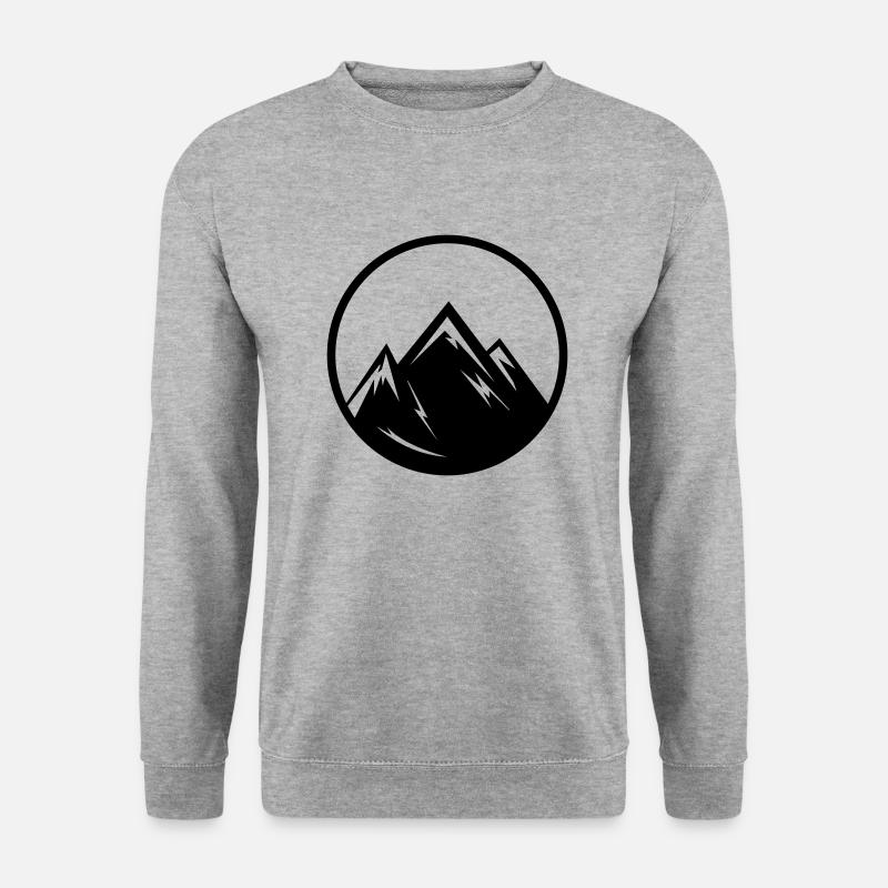 mountains - Unisex Pullover - Weißgrau meliert